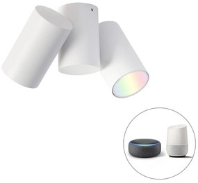 Spotlight inteligent alb reglabil incl. 2 Wifi GU10 - Michael
