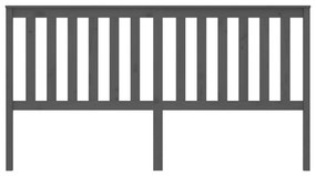 Tablie de pat, gri, 186x6x101 cm, lemn masiv de pin Gri, 186 x 6 x 101 cm, 1