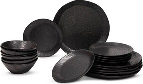 Serviciu de masă 18 buc. din gresie pentru 6 persoane Dark Moon – Bonami Selection