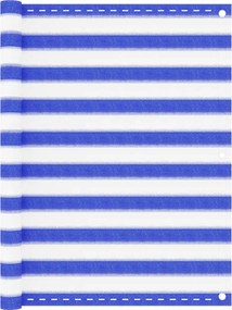 vidaXL Paravan pentru balcon, albastru și alb, 120x300 cm, HDPE