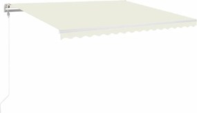 vidaXL Copertină retractabilă automat, crem, 400x350 cm