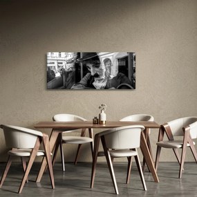 Tablou - Charles Chaplin la Praga (120x50 cm)