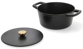 Oală cu capac din fontă 3,6 l adecvată pentru plita cu inducție – Holm