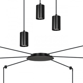 Lustra suspensie moderna neagra cu 6 pendule Traker