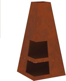 vidaXL Cuptor de foc Maro 50 x 50 x 100 cm Oțel
