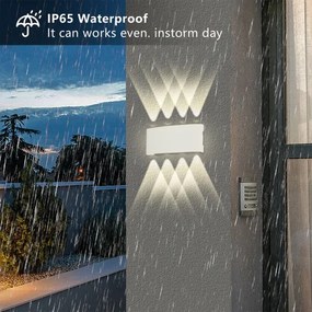 Brilagi - Aplica LED de exterior FLAREBOX, 8W, 230V, alb, IP65