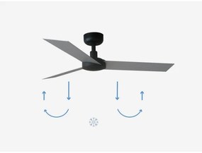 Ventilator FARO 34287 CRUISER XL negru d. 160 cm + telecomandă