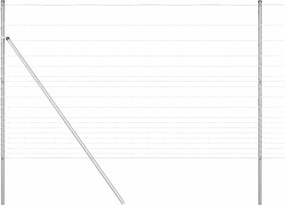 vidaXL Stâlp de gard. Galvanizat 25 x 1,5 m Oțel