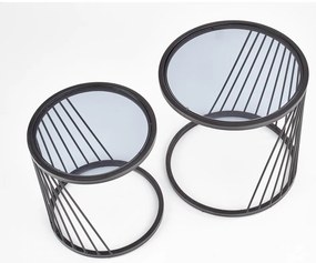 Masa de cafea Antilla, transparenta/neagra