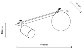 Spot încastrat VOX 1xG9/8W/230V + 1xGU10/10W negru