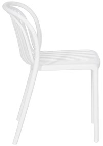 Scaun de dining alb din plastic Alia – Ixia