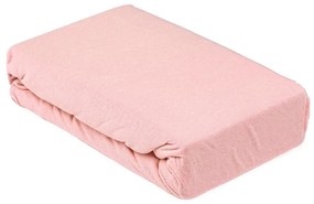 Cearceaf de pat cu elastic, 180x200cm, jersey, somon