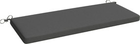 Outsunny Pernă pentru Bancă de Grădină de 2 Locuri pentru Exterior cu Husă Detașabilă UPF 30+ Impermeabilă 110x46x6,5 cm Gri Închis | Aosom Romania