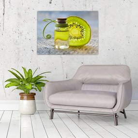 Tablou pe sticlă - detaliu kivi tăiat (70x50 cm)