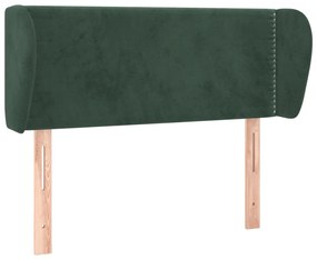 3117037 vidaXL Tăblie de pat cu aripioare verde închis 83x23x78/88 cm catifea