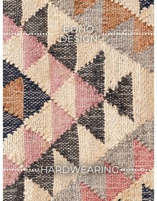 Covor tip traversă gri țesut manual din iută 80x200 cm Roya Parsa – Elle Decoration