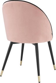 Set de 2 scaune design elegant LUX Cooper, catifea nude 114302 HZ