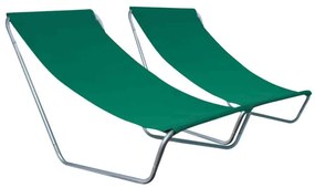 Set 2 scaune de plaja pliabile SAND, verde