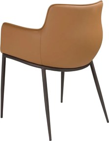 Scaun design LUX, Metal, Piele Sintetica Brown