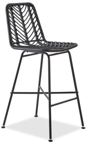 Scaun de bar din ratan negru, ESPO 97