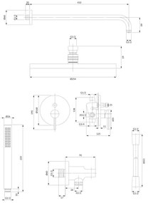 OMNIRES SYSY22XCR - Set duș cu baterie incastrată Y crom lucios