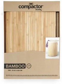 Compactor Coș pentru rufe murdare Bamboo rotund, natural