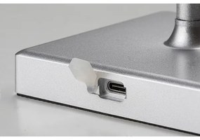 Lampă LED reîncărcabilă dimabilă de masă Rabalux 76013 TAENA 4W/3,7V IP44 argintiu