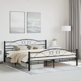 285290 vidaXL Cadru de pat, negru, 180 x 200 cm, oțel