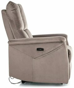 Fotoliu recliner cu functie de masaj Neptun M velvet cappuccino Blu38
