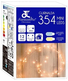 Instalație cu Micro-LED Casa Selección Metal, 354 de lumini, argintiu