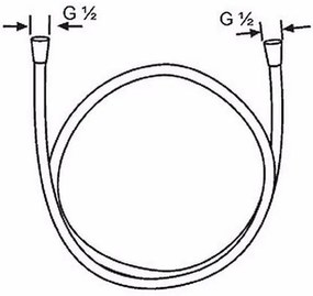 Furtun de dus Hansgrohe, Isiflex, 160 cm, crom