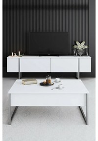 Măsuță de conferință Luxe White and Silver