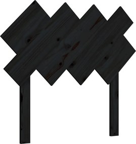 vidaXL Tăblie de pat, negru, 92x3x81 cm, lemn masiv de pin