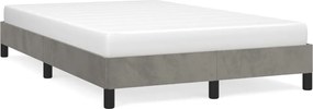 vidaXL Cadru de pat fără saltea, gri deschis, 120x200 cm, catifea