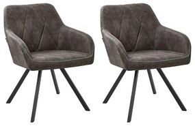 Set 2 buc. scaune pentru sufragerie Manly (gri). 1009983