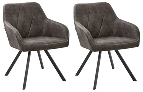 Set 2 buc. scaune pentru sufragerie Manly (gri). 1009983