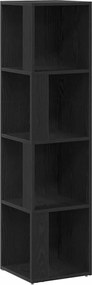 vidaXL Rafturi de colț Stejar Negru 33 x 33 x 132 cm Lemn compozit