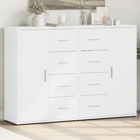 vidaXL Dulapuri, 2 buc., alb, 60x31x84 cm, lemn prelucrat