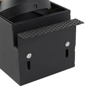 Set de 6 spoturi îngropate negre GU10 AR70 fără ramă 2 lumini - Oneon