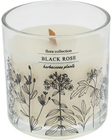 Lumânare parfumată Flora Collection, Black Rose, 10 x 10 cm