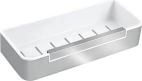 Etajera dus cu racleta pentru sticla Ferro Emotion alb - inox