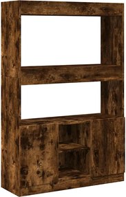 vidaXL Dulap înalt, stejar fumuriu, 92x33x140 cm, lemn prelucrat