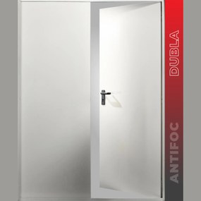 Usa antifoc EI60 120 - NON-Standard cu inaltime 1800 2400 2650 mm RAL 9010, 1800(900+900), 2400, 120, DR, Dubla