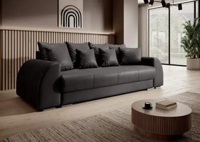 Canapea extensibilă dumonde cu ladă de depozitare si sezut confortabil din spuma high-density, Verona Antracit 260x100 cm