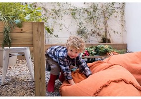 Fotoliu puf pentru copii verde/portocaliu Cathy the Carrot – Lorena Canals