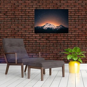 Tablou cu cerul nocturn cu munți (70x50 cm)