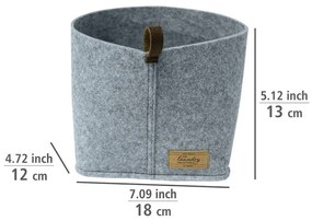 Organizator textil Wenko Felt, 12 x 18 cm, gri