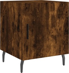 vidaXL Noptieră, stejar fumuriu, 40x40x50 cm, lemn compozit