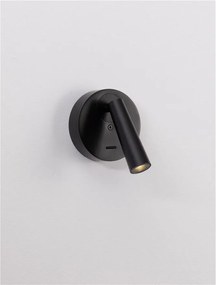 Aplica cu Spot LED directionabil stil minimalist TICO negru, NVL-9695147