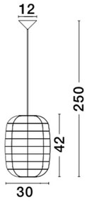 Lustra / Pendul boho style design natural 30cm Melody NVL-9586766